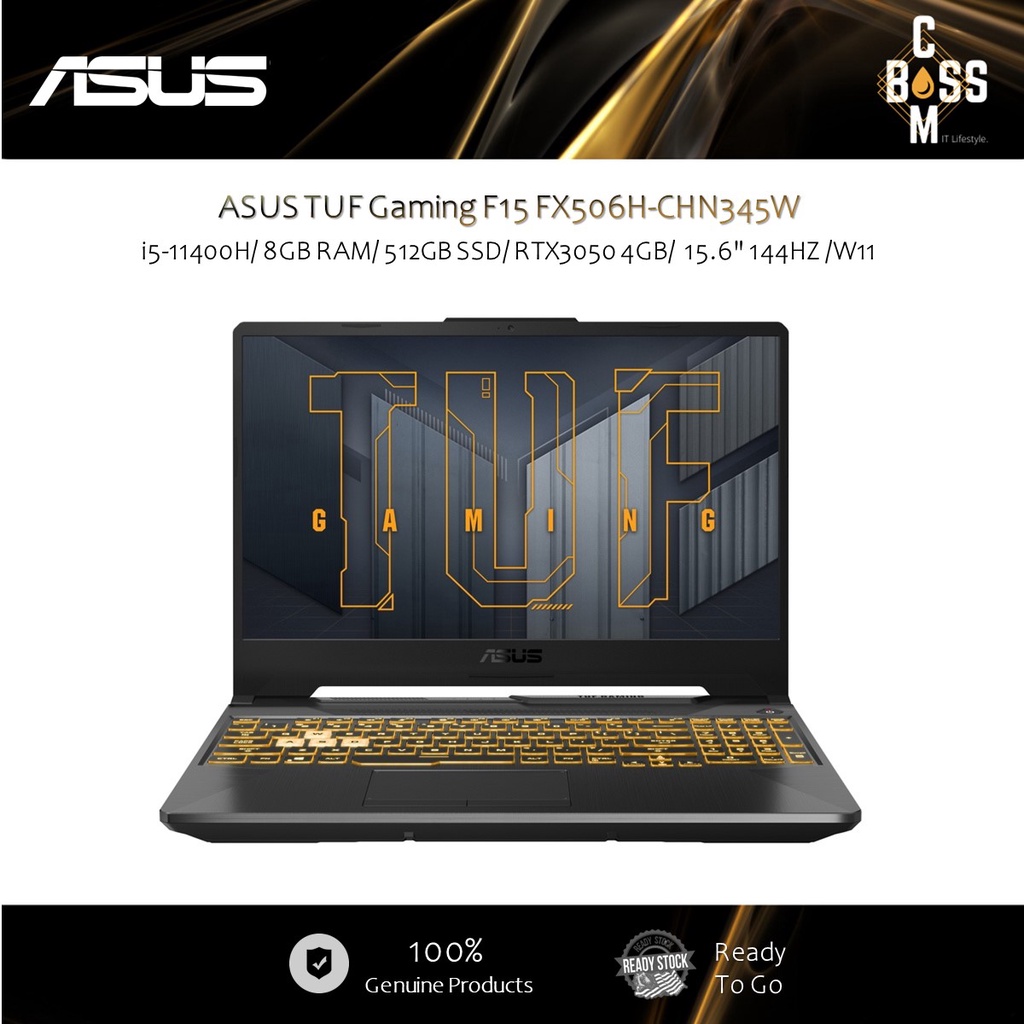 ASUS TUF Gaming F15 FX506H-CHN345W i5-11400H/ 8GB RAM/ 512GB SSD ...