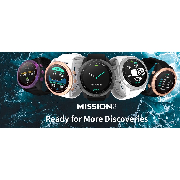 Atmos Mission 2 Dive Computer (Color Screen) Rechargeable Battery