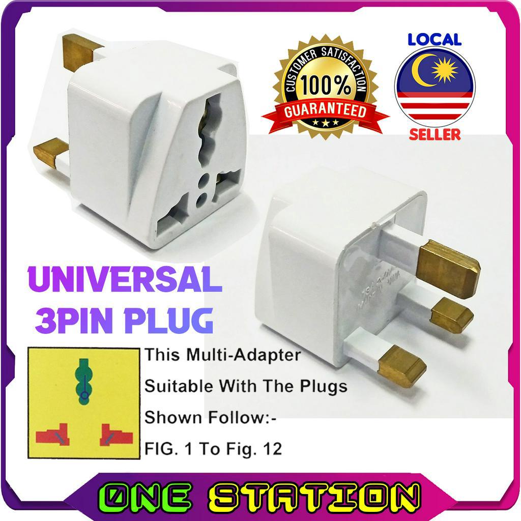 3 Pin Universal Multi Adapter Plug Socket Converter Shopee Malaysia
