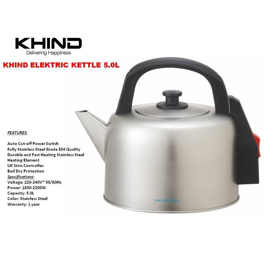 Khind Electric Kettle with UK Strix Controller EK501 SUS304 Shopee