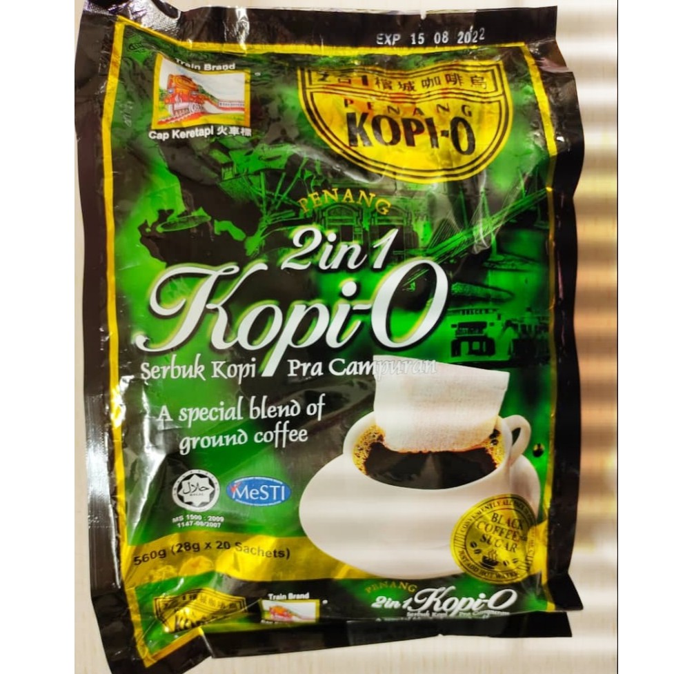Train Brand 2 in 1 Penang Kopi 'O'【Cap Keretapi】(25g x 18's)