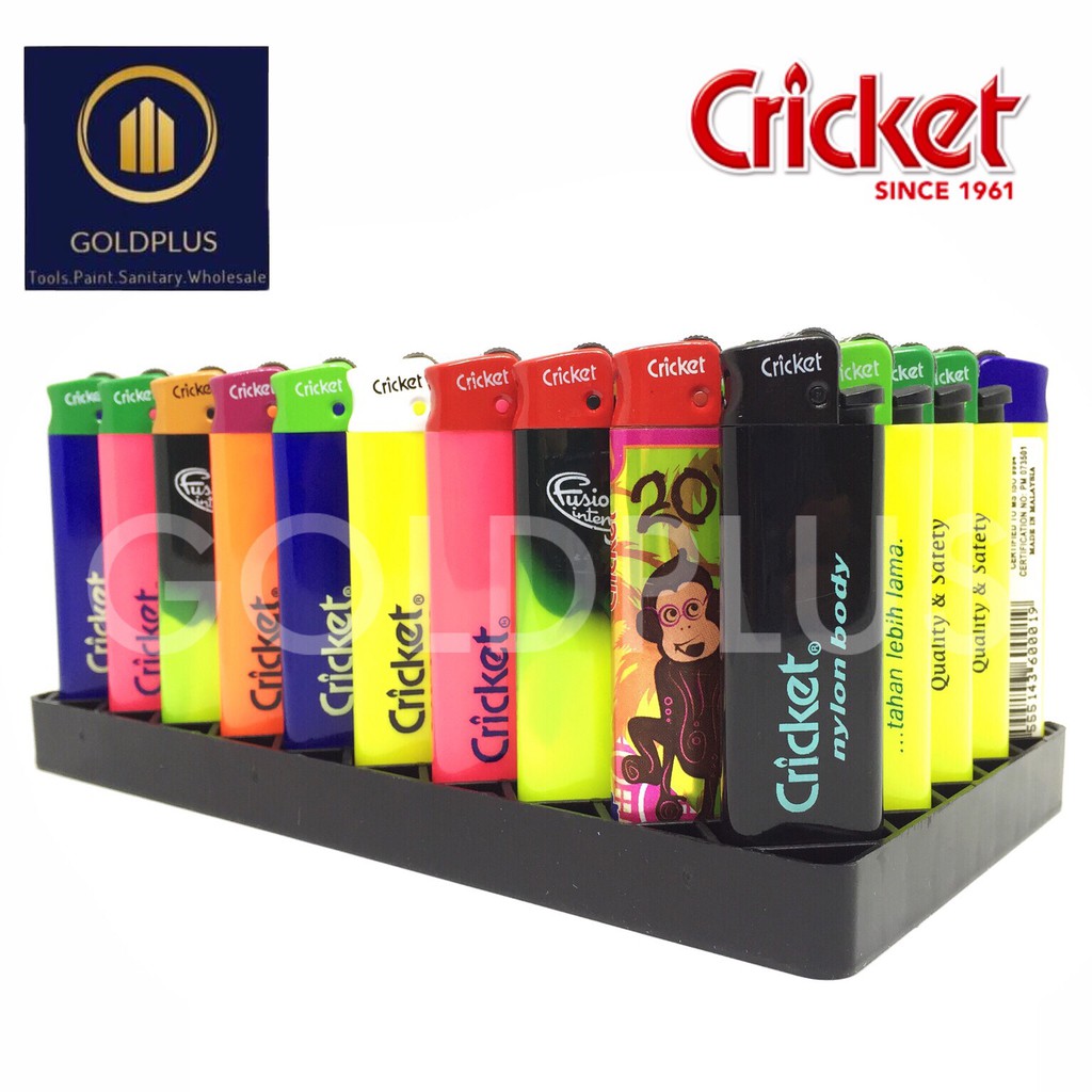 Goldplus 100 Original Cricket Lighter Original Made In Malaysia Disposable Gas Lighter