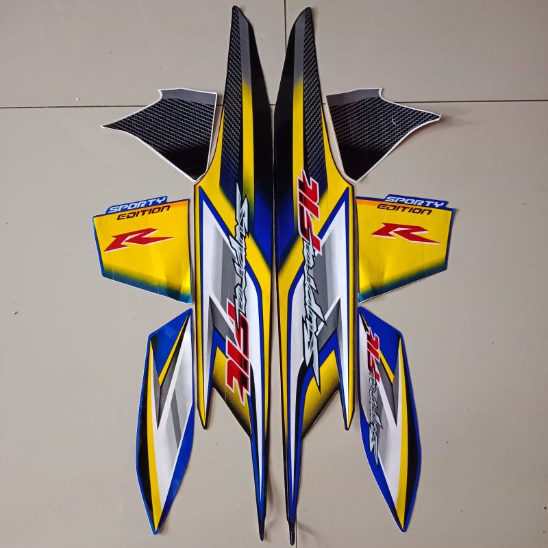 Striping Honda Supra Fit R New R Jumbo 07 Blue Black List Body Best Quality Standard Ter Shopee Malaysia