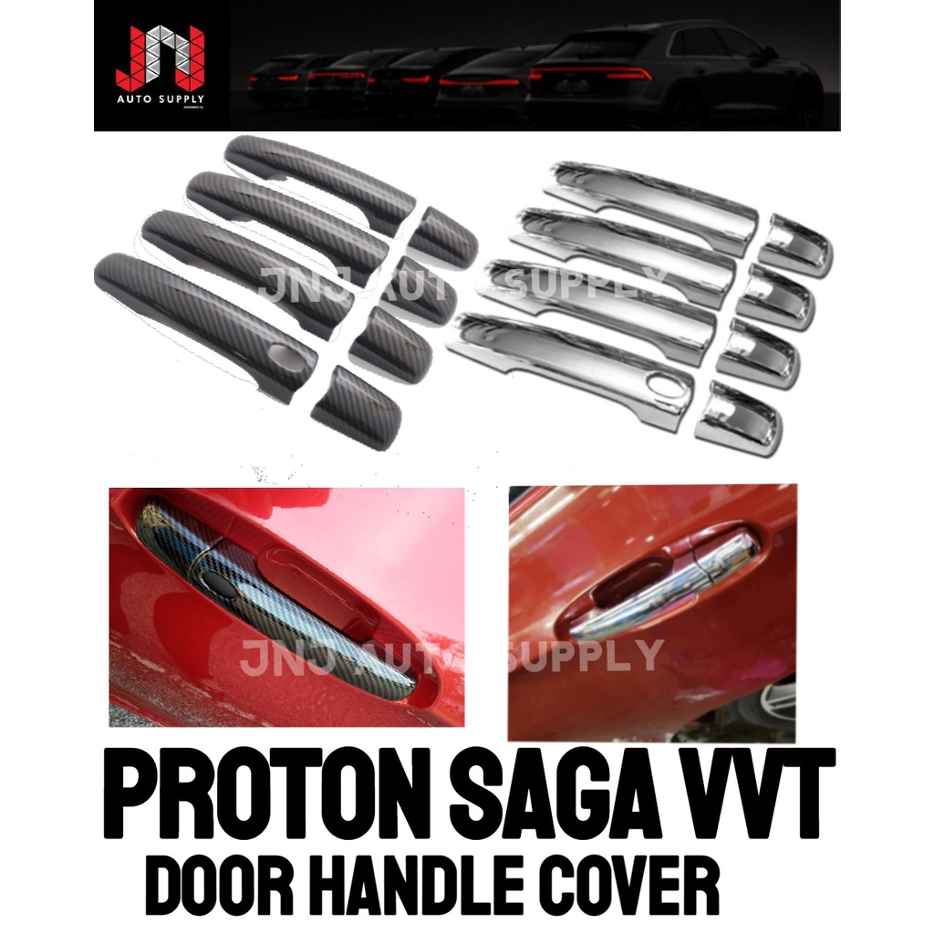Proton Saga VVT / IRIZ Door Handle Cover CHROME /CARBON FIBER Shopee