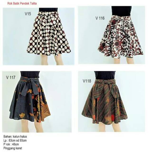 batik mini skirt