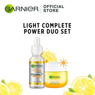 Garnier Light Complete Power Duo Set - Serum + Day Cream Brightening/Whitening