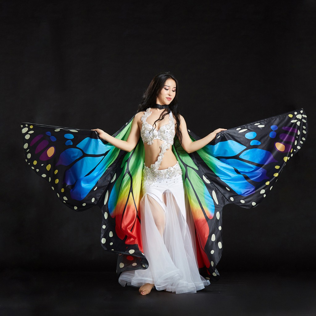 URSING Tops-Egypt Belly Wings Dancing Costume Butterfly Wings Dance Accessories No Sticks