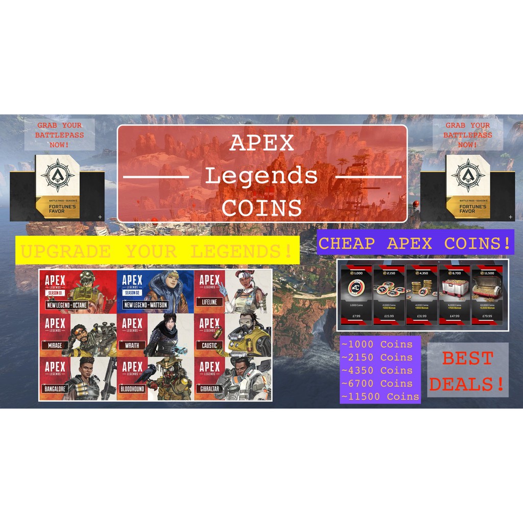 APEX Legends ORIGIN Gift Card Digital Codes [1000|2150 ...
