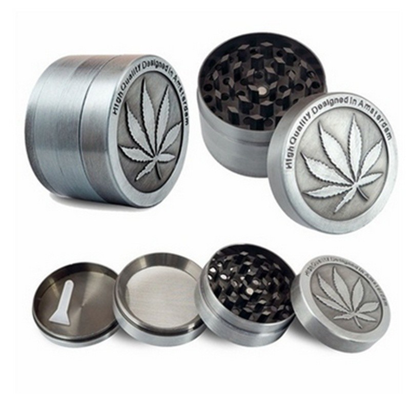 Metal Stainless Steel vintage 3-4 layer Leaf Magnetic desigh Herbal herb grinder