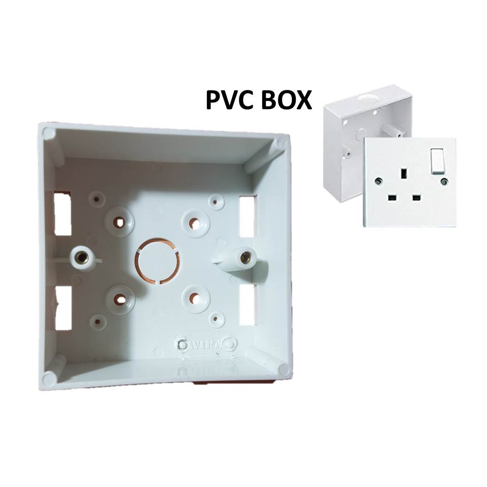 PVC Box Surface Type Nut Box/ Electrical Box/ Base 3x3 Shopee Malaysia