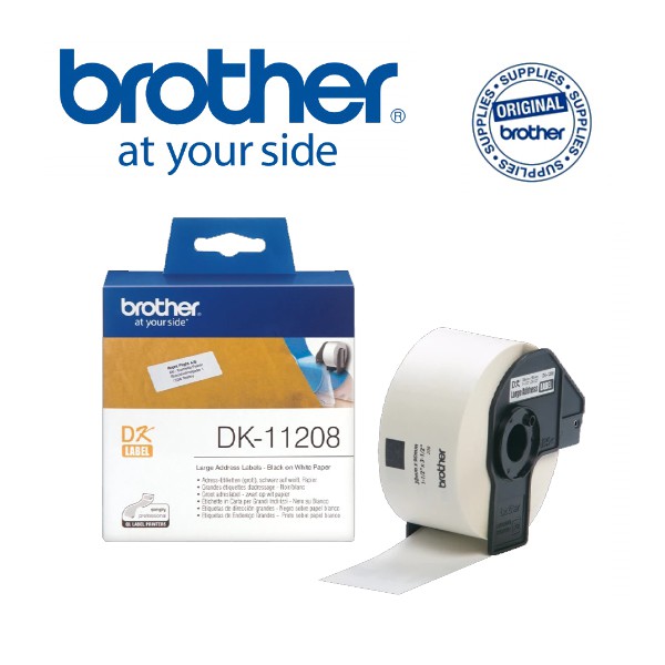 Pg Brother Dk 118 38mm X 90mm Brother Tape Dk118 400 Label Roll Large Address Labels Black On White Shopee Malaysia