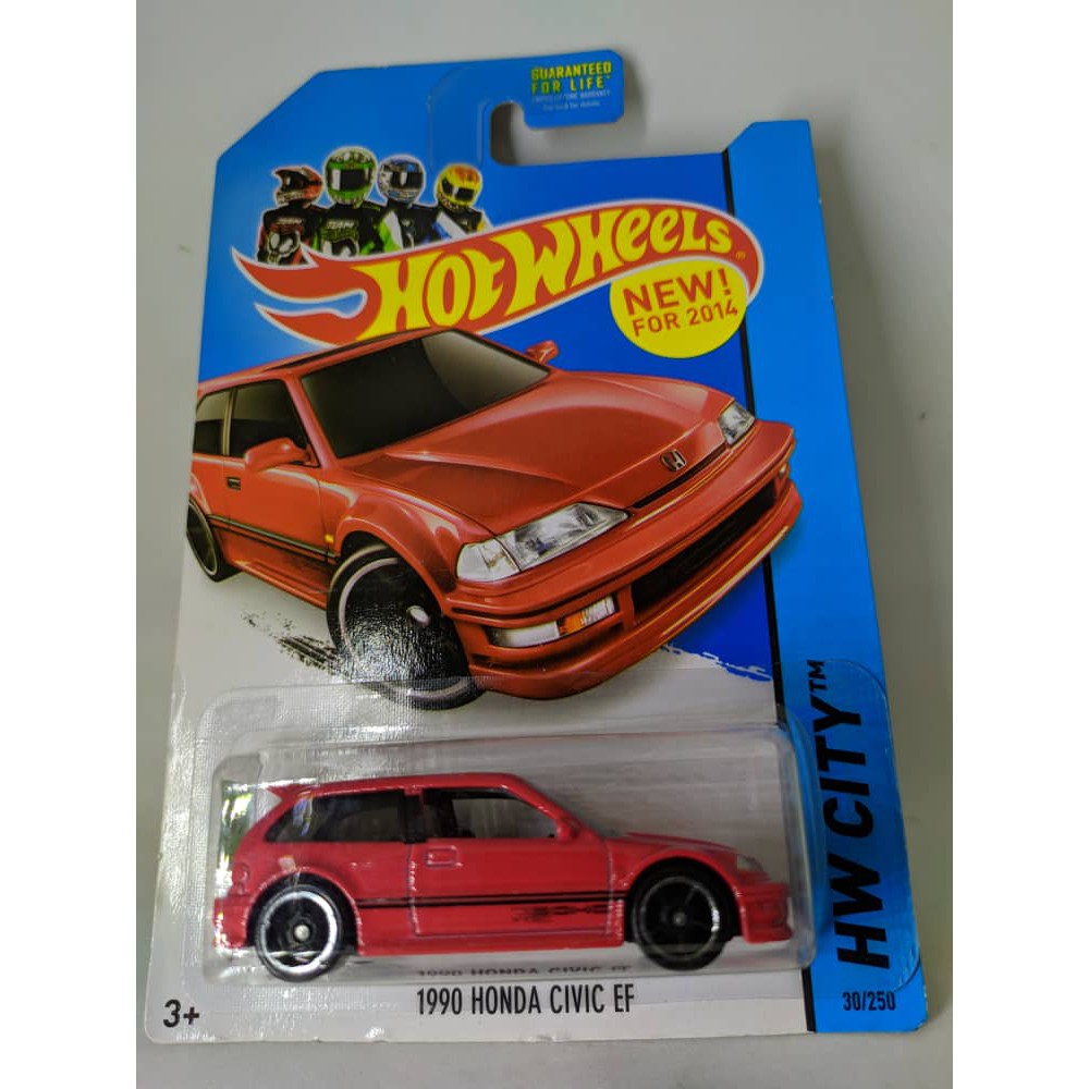 Hot Wheels 1990 Honda Civic EF HW City Red