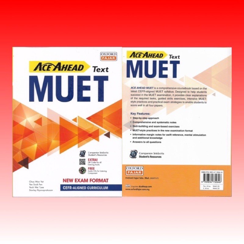 Ready Stock Oxford Fajar Ace Ahead Text Muet Cefr Aligned With Free Audio Cds Shopee Malaysia