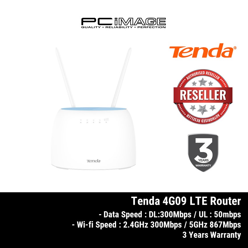 Tenda 4G09 AC1200 Dual-Band Wi-Fi 4G+ LTE Router