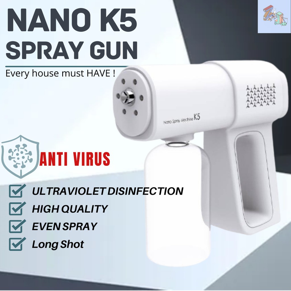 ThreeCat New K5 Disinfection Nano Spray Gun Sanitizer Fogging Spray