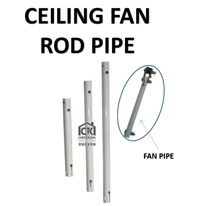 Ceiling Fan Pipe Rod Downrod, How To Install A Ceiling Fan Downrod Extension