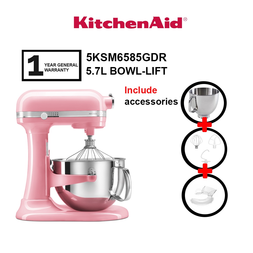 Kitchenaid 5.7L Bowl-Lift Stand Mixer 5KSM6585GDR 6 Quart Heavy Duty ...