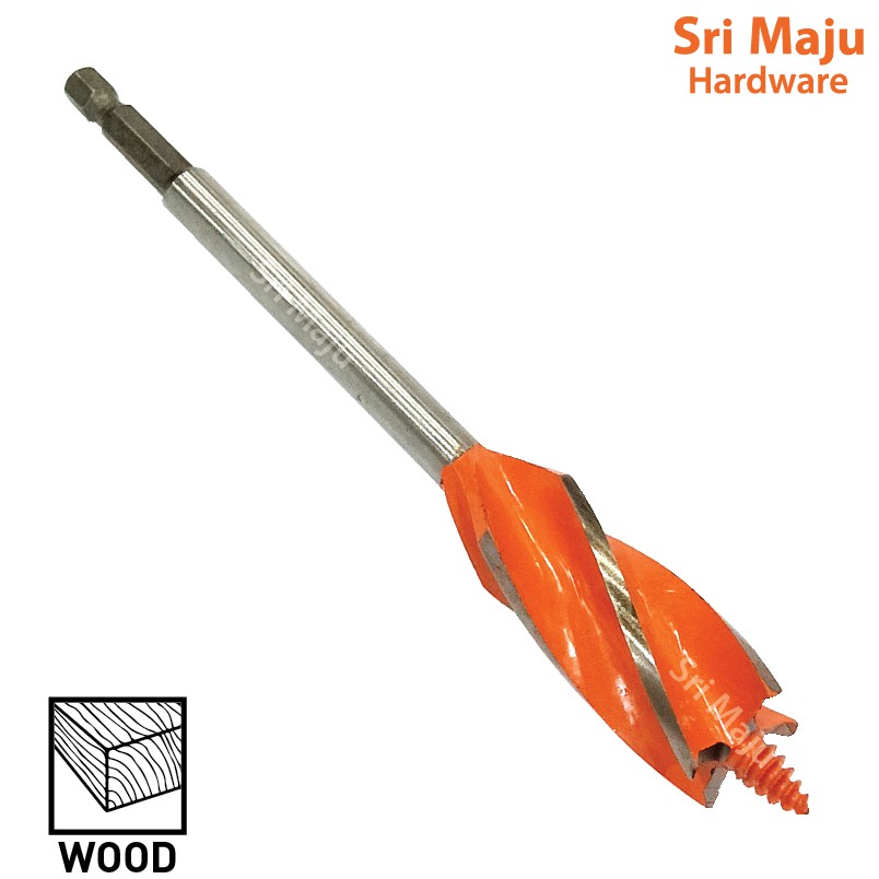 Maju F4 Auger Bit 4 Slot 4 Flute Auger Boring Drill Bit For