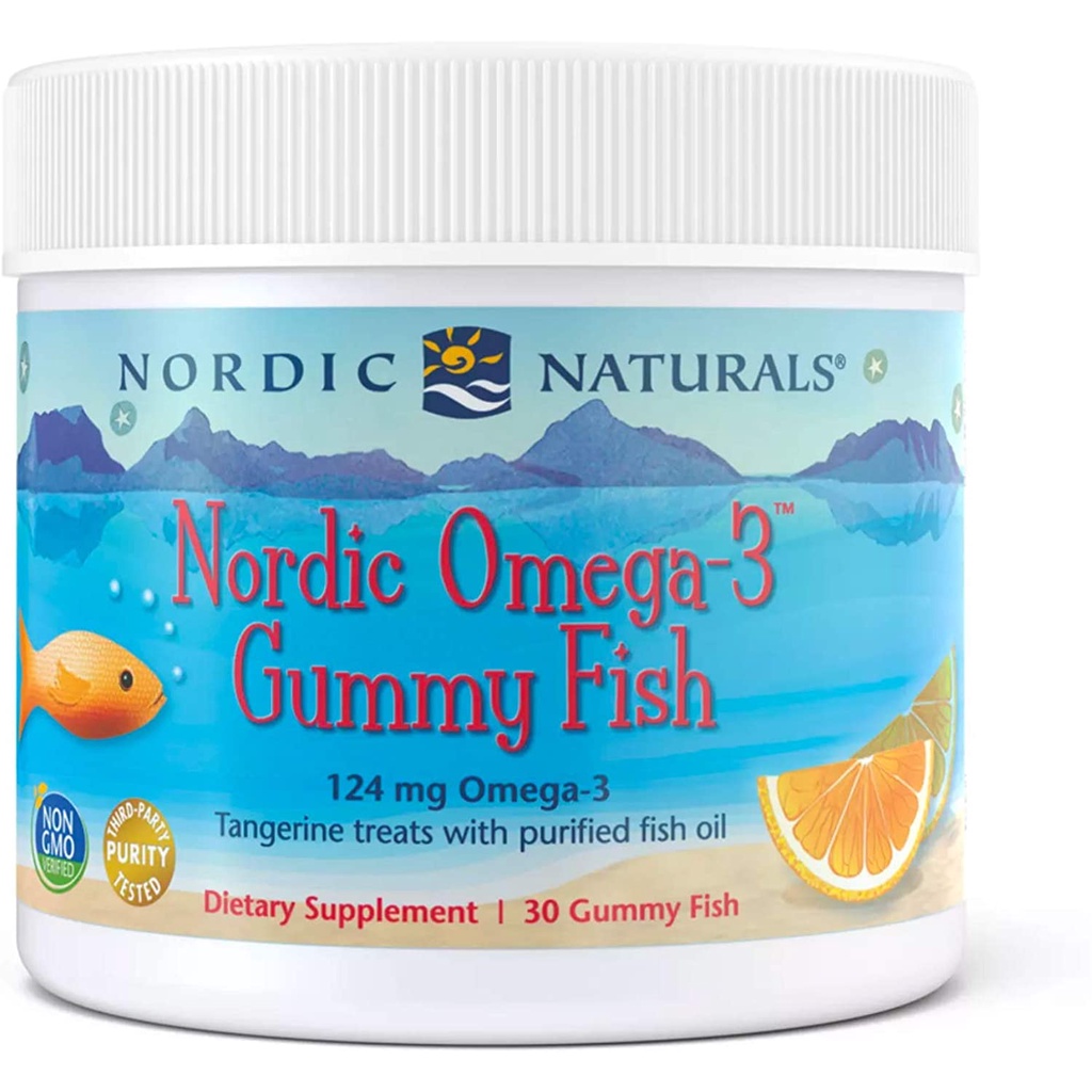Nordic Naturals Nordic Omega3 Gummy Fish, Tangerine 30 Gummy Fish