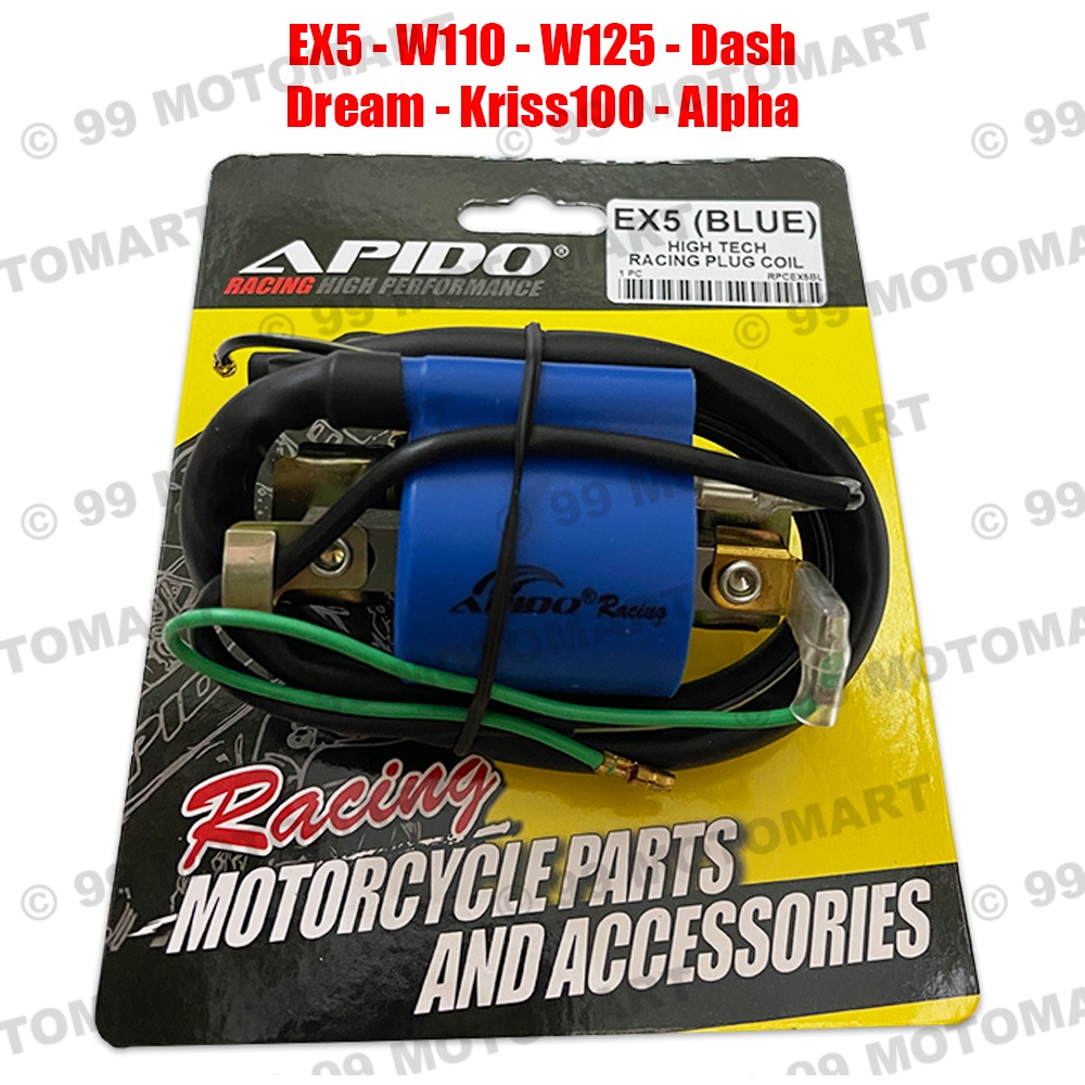 APIDO EX5 DREAM KRISS WAVE RACING PLUG COIL Wave 100 125 HIGH TECH HONDA  Wave100 Wave125 W100 W125 Kriss 100 Kriss100