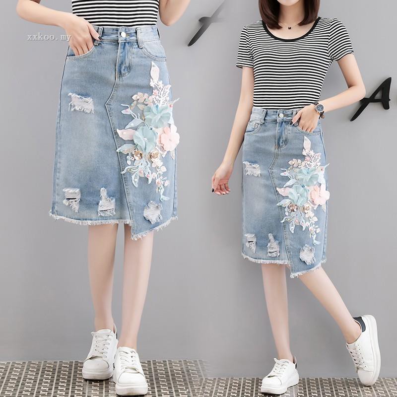 hot jean skirt