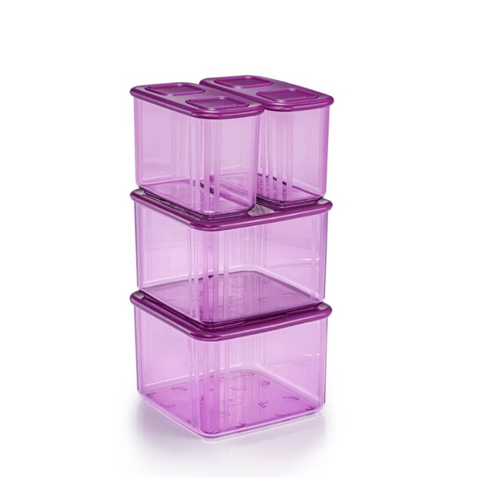 Tupperware Fresh N' Clear Tall Set(4pcs)