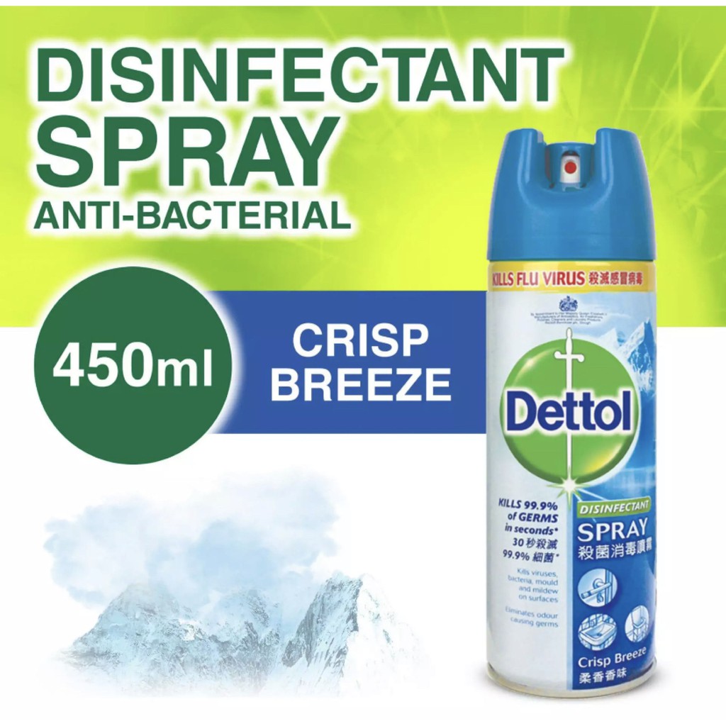 Dettol Disinfectant Spray Crisp Breeze 450ml Shopee Malaysia