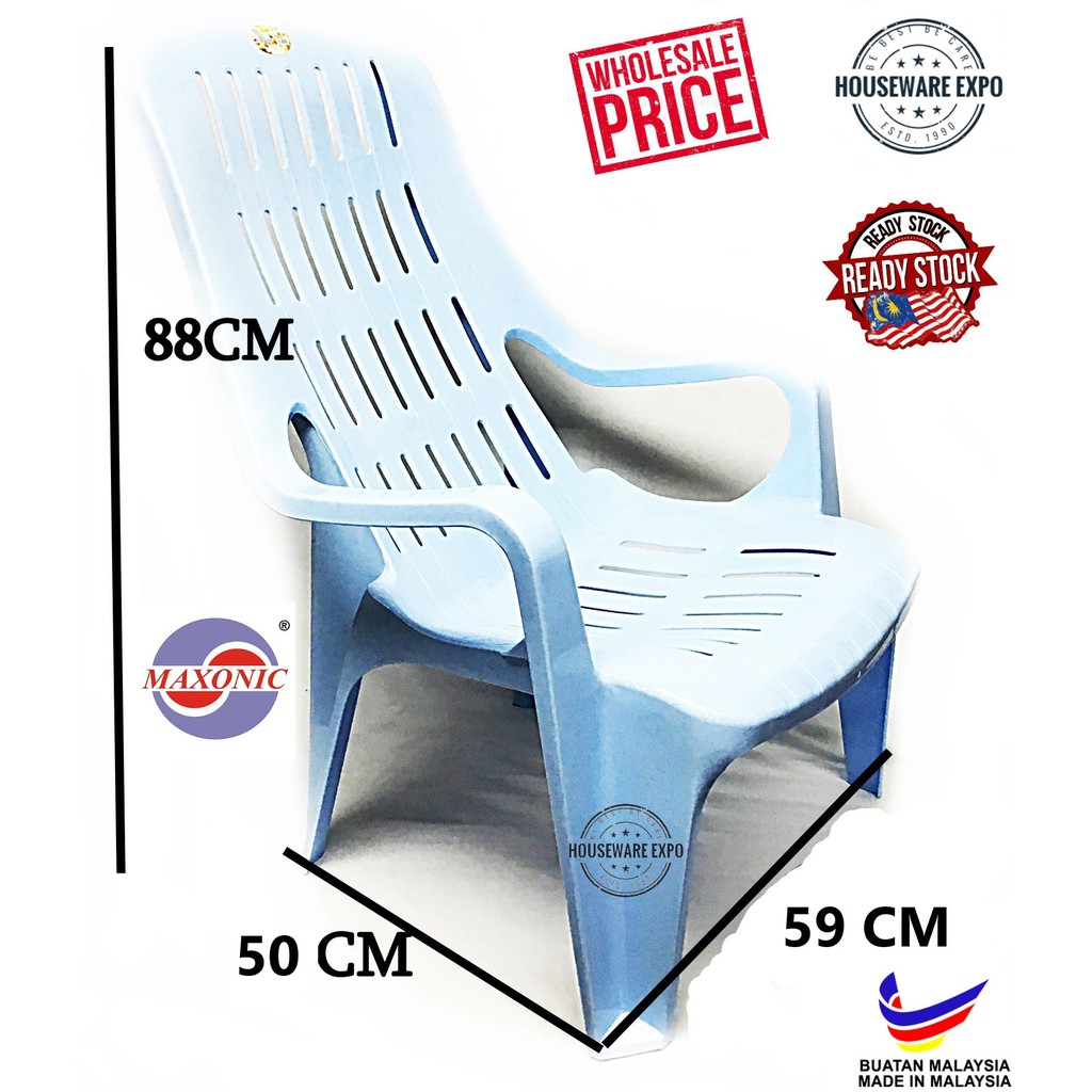 2 Pcs Plastic Relax Chair Kerusi Plastik Plastic Chair Beach Chair Plastic Chair Lazy Chair Chair With Arm Rest Shopee Malaysia