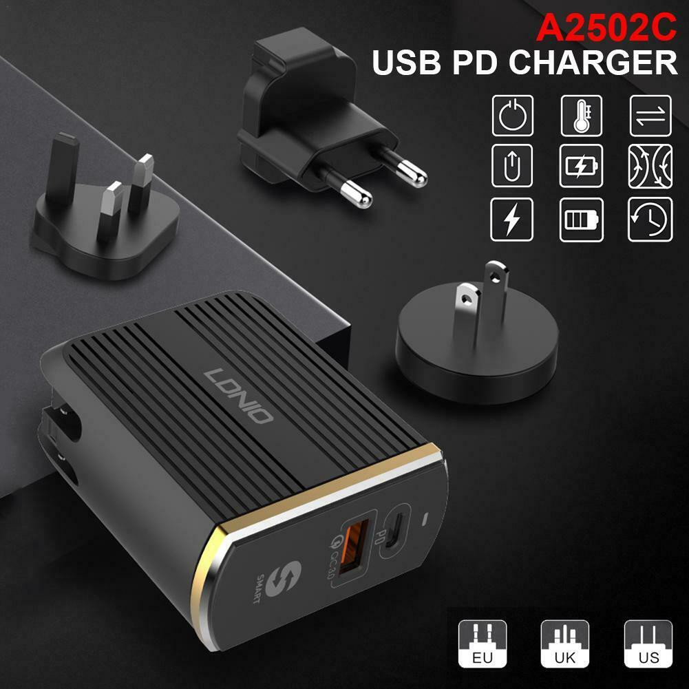 LDNIO A2502C 36W USB Type-C QC3.0 PD Wall Charger Fast Charging Adapter ...