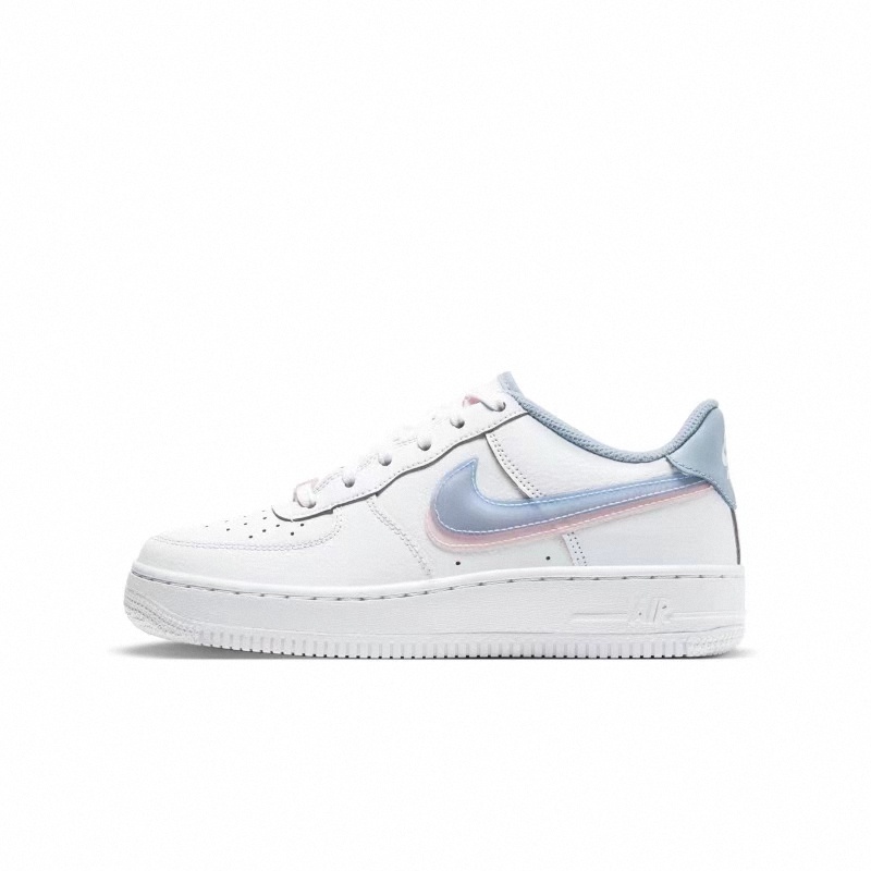 pink and blue nike air force