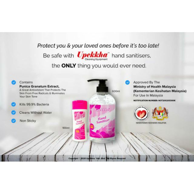 Punica Granatum Hand Sanitiser Approved By The Ministry Ministry Health Malaysia