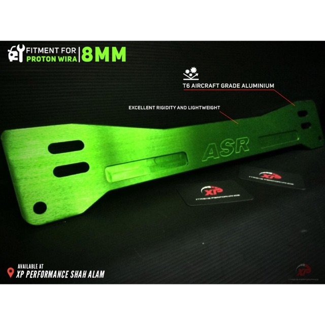 REAR SUBFRAME BRACE PROTON WIRA ASR 8MM GREEN
