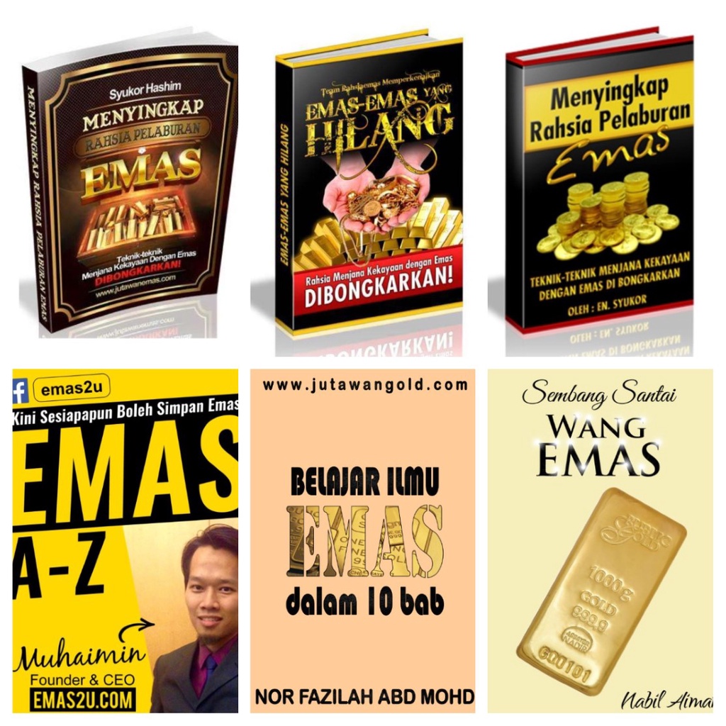 Combo Koleksi Panduan Pelaburan Emas. Belajar Ilmu, Teknik Dan Rahsia Emas. Beli & Simpan Emas Dengan Betul