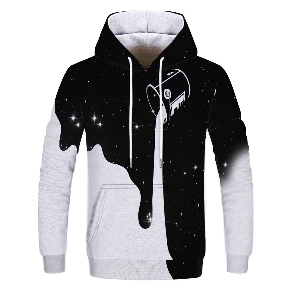 black and white paint bucket hoodie