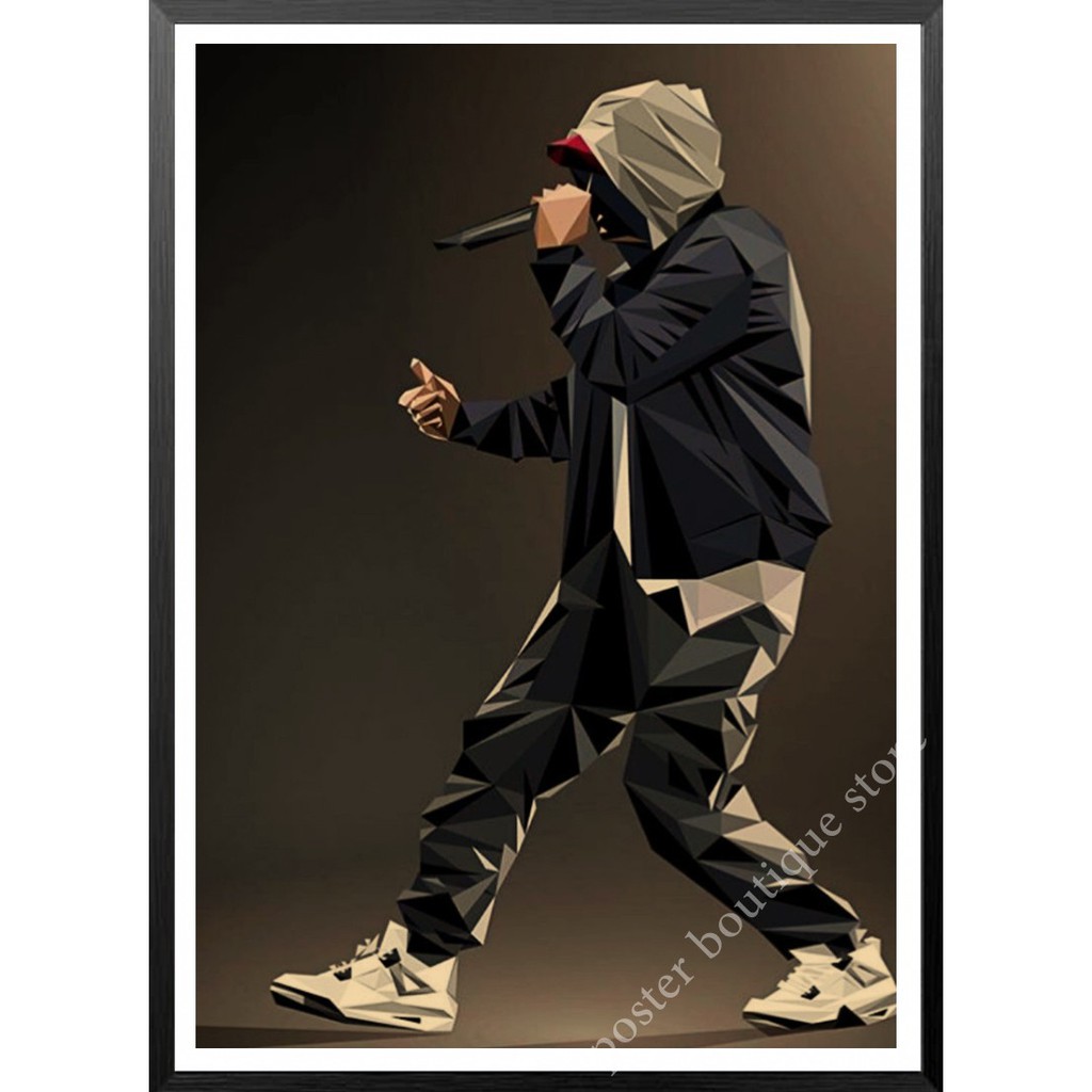 Eminem Posters 8 Mile Poster Hip Hop Rapper Singer Eminem Poster Kraft Paper Decorative Wall Sticker Shopee Malaysia