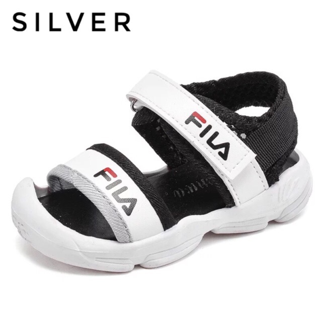 fila sandals kids grey