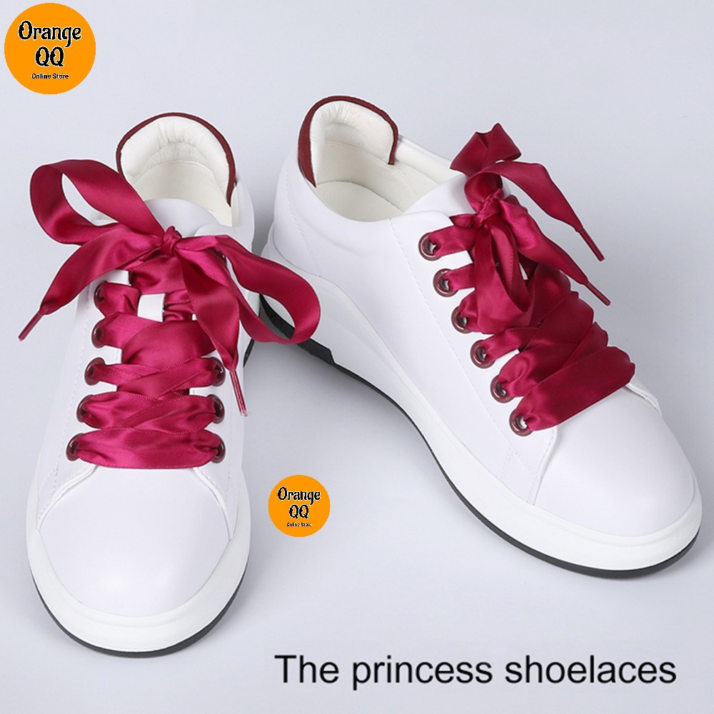70/120cm Shoelaces Fashional Shoe Laces Flat Shoestring Made Of Silk Ribbon CAHK 