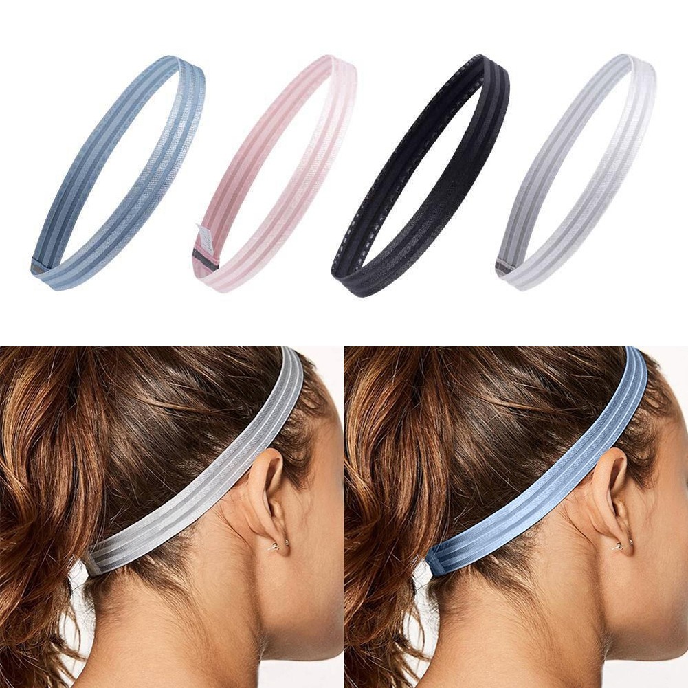 Men Women Yoga Hair Bands Sports Headband Anti Slip Elastic Rubber