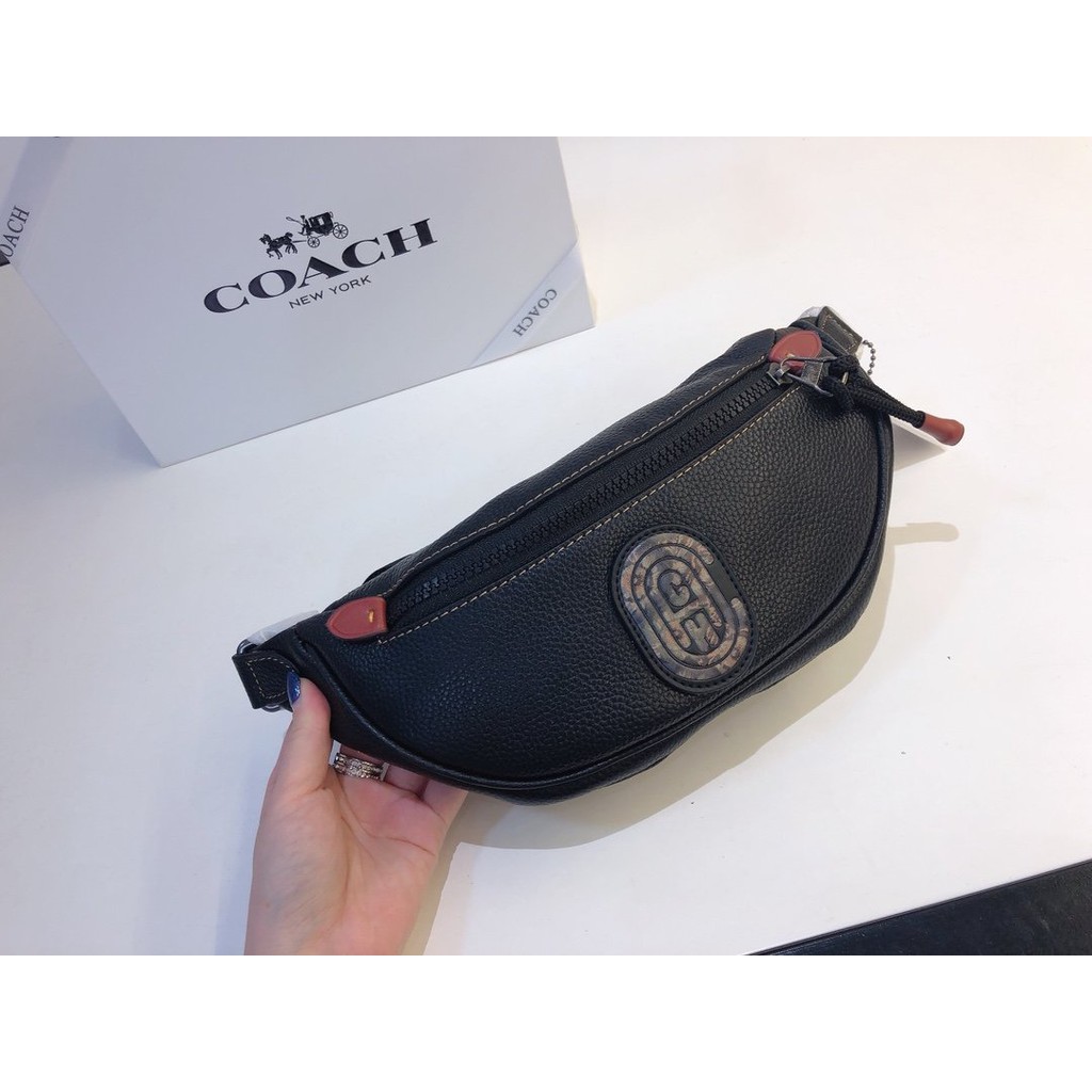 Coach 78621 new Rivington men's waist bag chest Bag Messenger Bag Kaffe