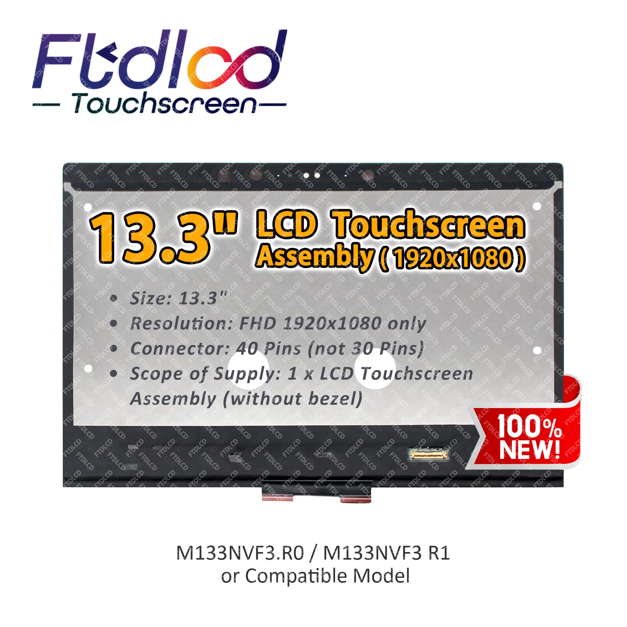 Ftdlcdtouch 13 3 Fhd Lcd Touch Screen Assembly M133nvf3 R0 M133nvf3 R1 For Hp Elitebook X360 1030 G3 19x1080 40 Pins Shopee Malaysia