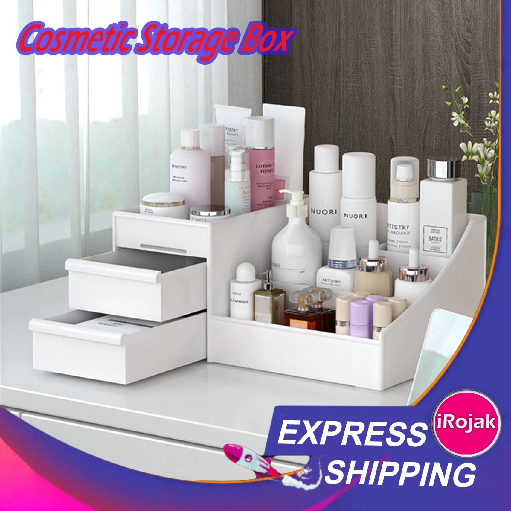 [iRojak] Mini Cosmetic Storage Box Makeup Drawer Container Dresser Skin