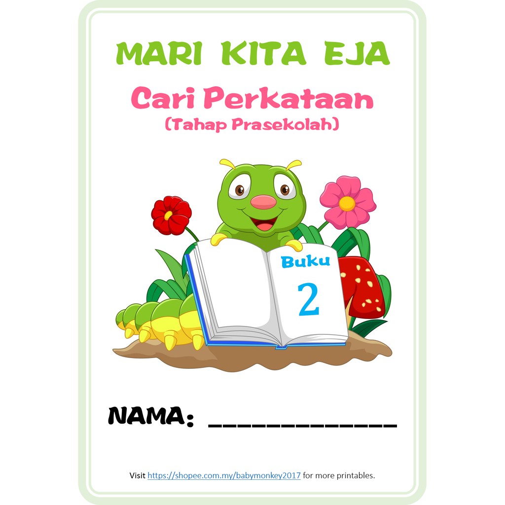 Printable Bm Bahasa Melayu Bahasa Malaysia Prasekolah Tadika Preschool Kindergarten Cari Perkataan Shopee Malaysia