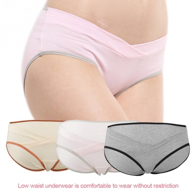 Woman Cotton Comfortable Maternity Briefs Panties Low Waist
