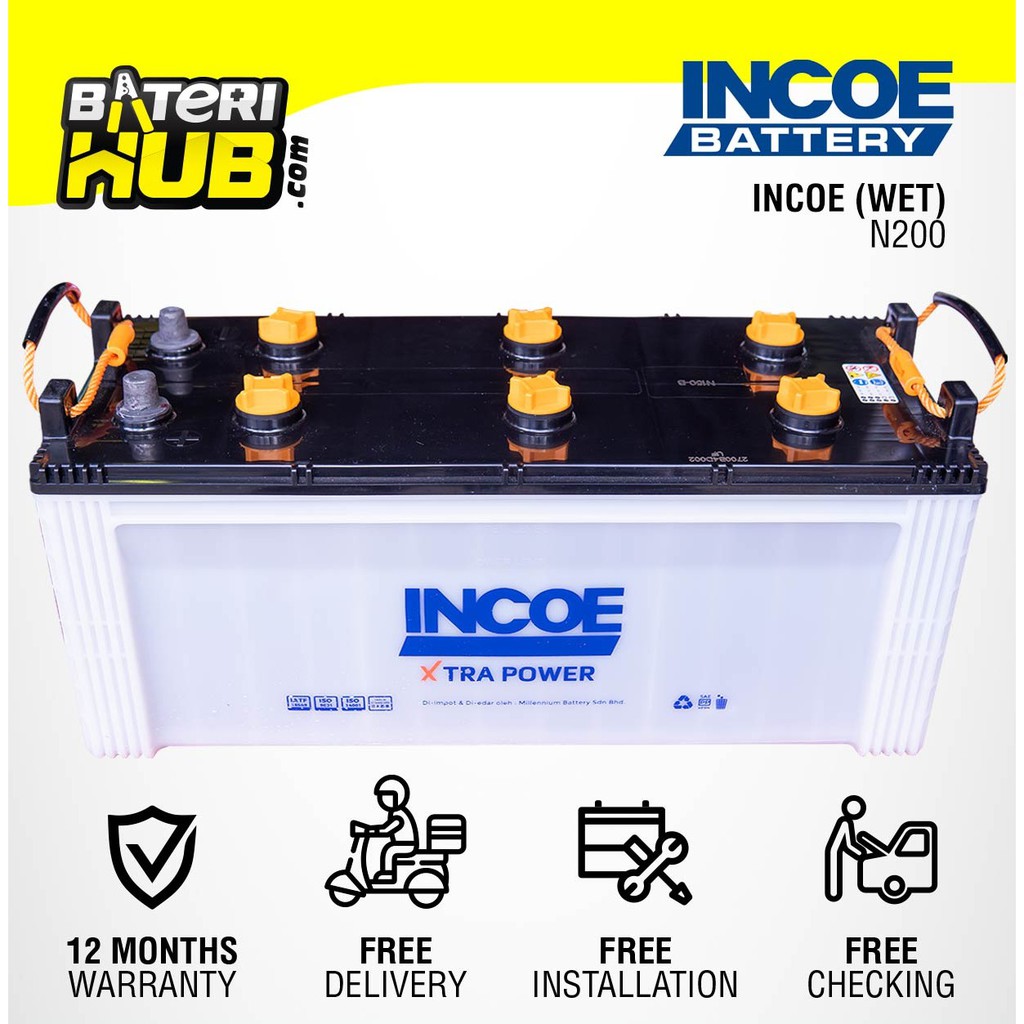 Incoe wet | car battery bateri kereta | lorry battery bateri lori ...