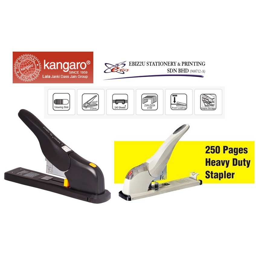 Kangaro Heavy Duty Stapler FL12M24 250 sheets (Heavy Duty Stapler