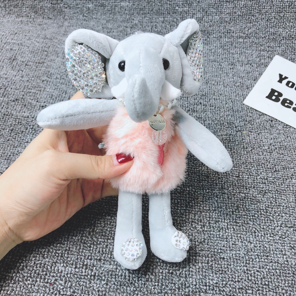 plush elephant keychain