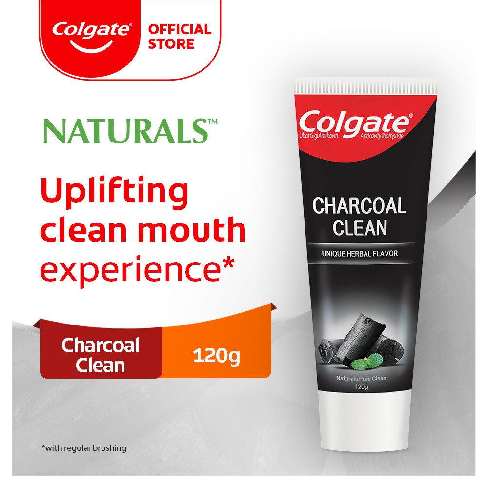 Colgate Naturals Pure Clean Charcoal And Mint Toothpaste 120g Shopee Malaysia