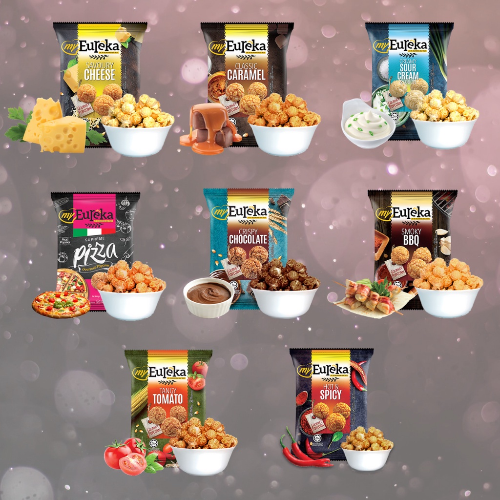 EUREKA GOURMET POPCORN ASSORTED FLAVOURS (80G) Shopee Malaysia
