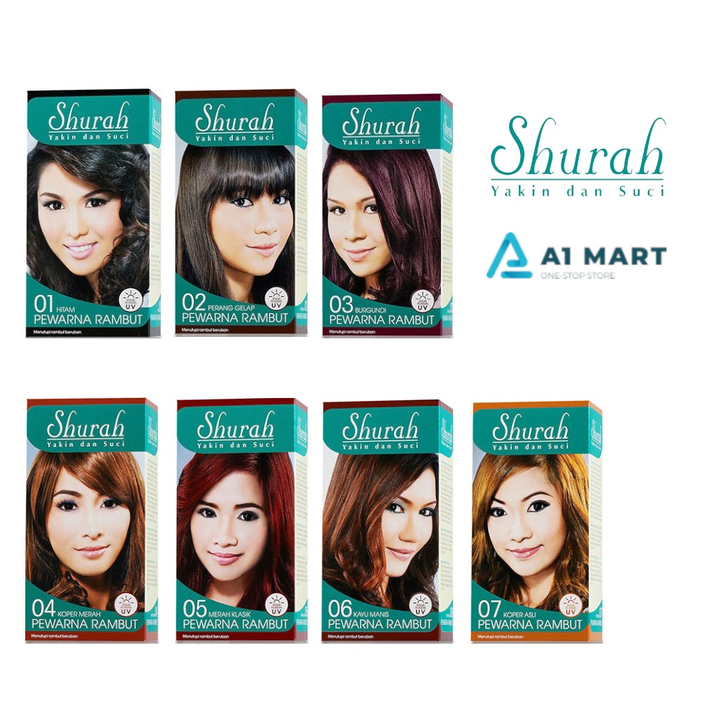 Shurah Pewarna Rambut 40g Hair Color Shopee Malaysia