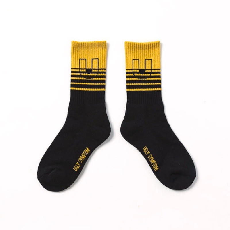 Ugly Symptom Socks Gold Design Gold Tube Socks Shopee Malaysia